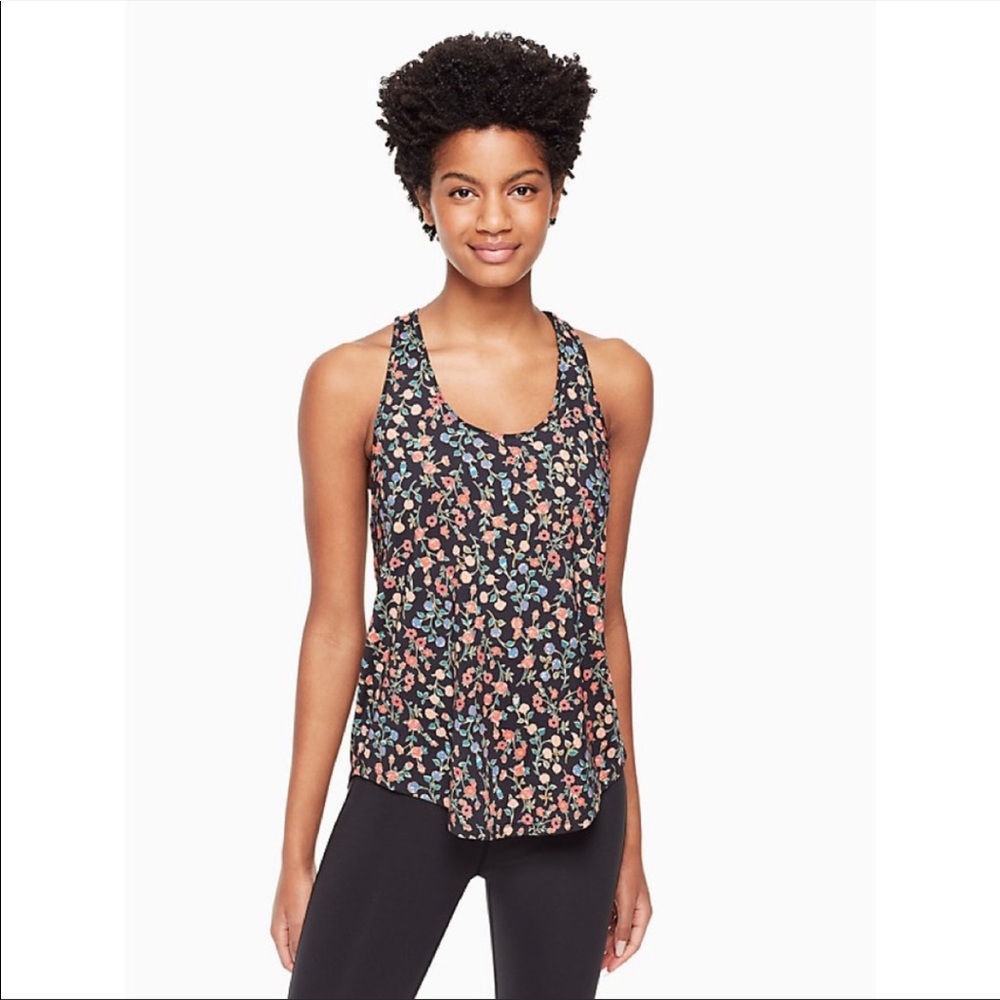 kate spade | mini blossom floral racerback tank top NWT